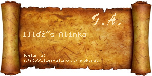 Illés Alinka névjegykártya